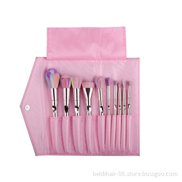 Pink Professional Makeup Brush Set With Case Makeup Brush Travel Case Private Label Custom Makeup Brush Bag
